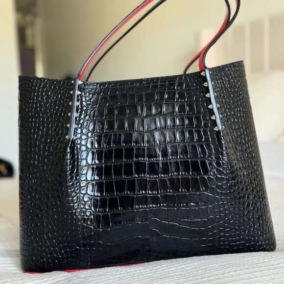 Christian Louboutin Cabarock Crocodile-embossed Leather Tote - Large - Picture 2 of 11